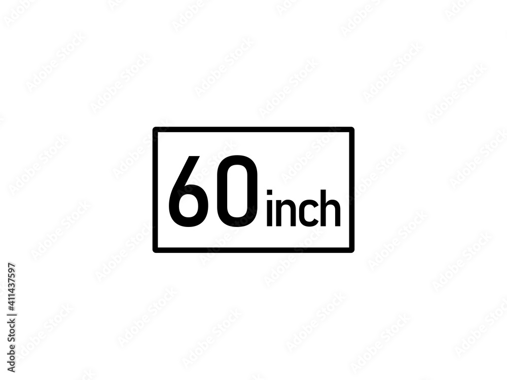 Obraz premium 60 inches icon vector illustration, 60 inch size