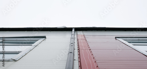 Architectural structures of a building made of metal