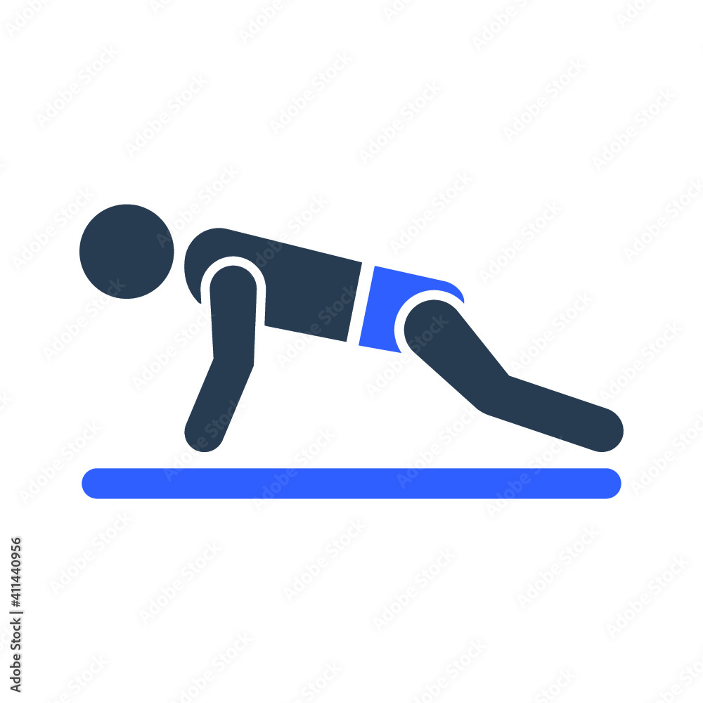 Push up exercise icon Stock Vector | Adobe Stock