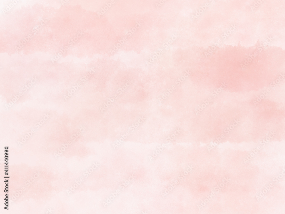 Fototapeta ピンクの春のイメージ、柔らかい、パステルカラーの淡い色の水彩画の壁紙