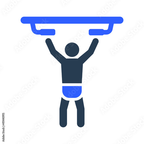 Pull ups exercise icon