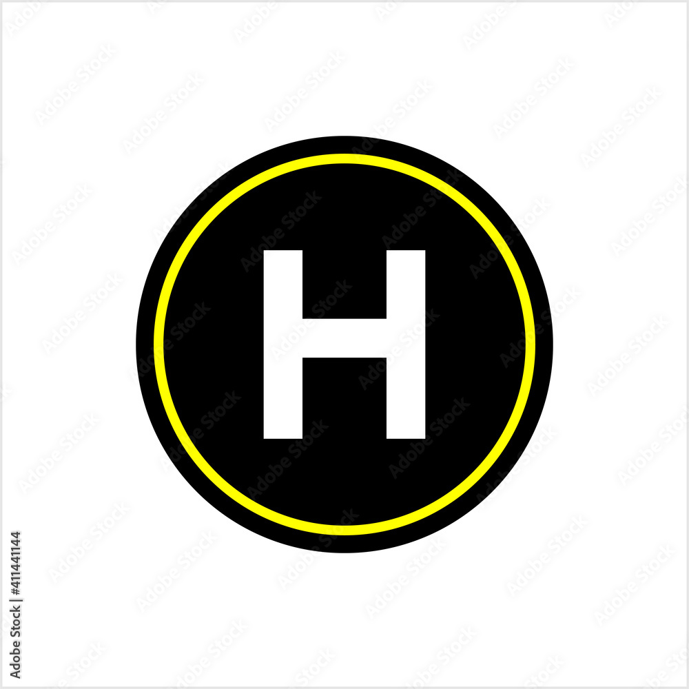 Helipad Icon, Helicopter Landing Pad, Area, Platform, H Letter, Helipad Icon, Helicopter Landing Pad, Area, Platform, H Letter,