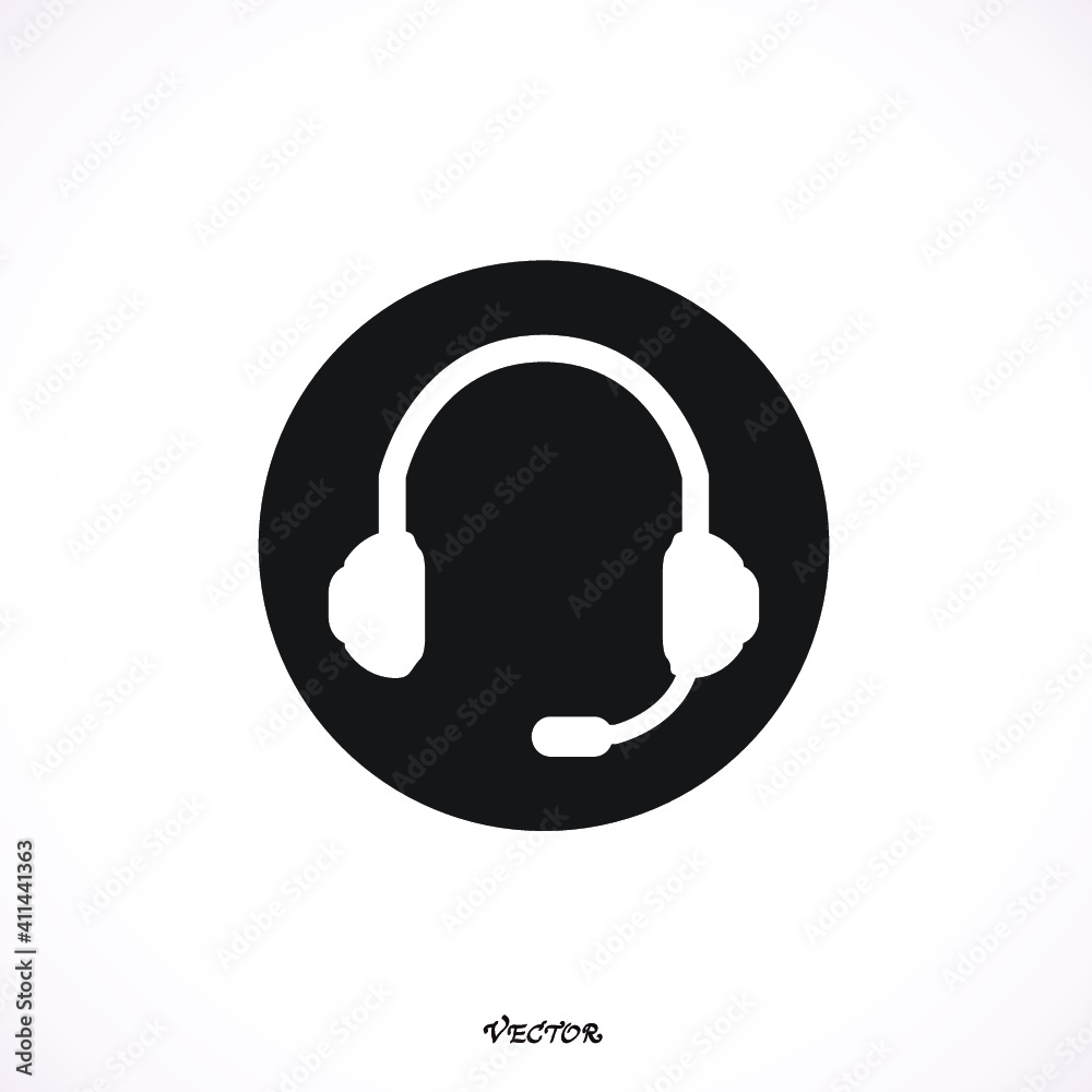 Headphone or Earphone icon vector flat sign symbols logo illustration isolated on white background.Concept for listening to music. Headphone or Earphone icon vector flat sign symbols logo illustration isolated on white background.Concept for listening to music.