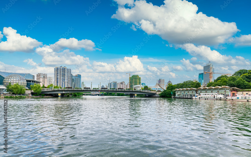 Naklejka premium West Lake Cultural Square, Hangzhou, Zhejiang Province, China