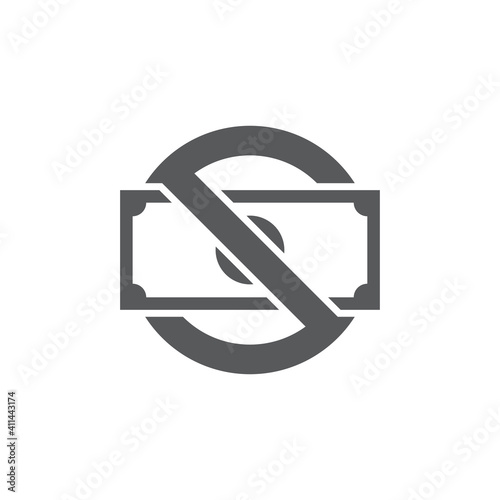 No money icon, color, line, outline vector sign, linear style pictogram isolated on white. Symbol, logo illustration