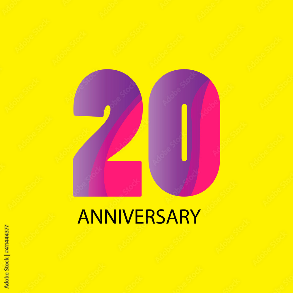 20 years anniversary celebration vector template design illustration 20 years anniversary celebration vector template design illustration