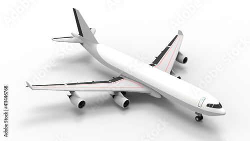 3D rendering - detailed airline plane