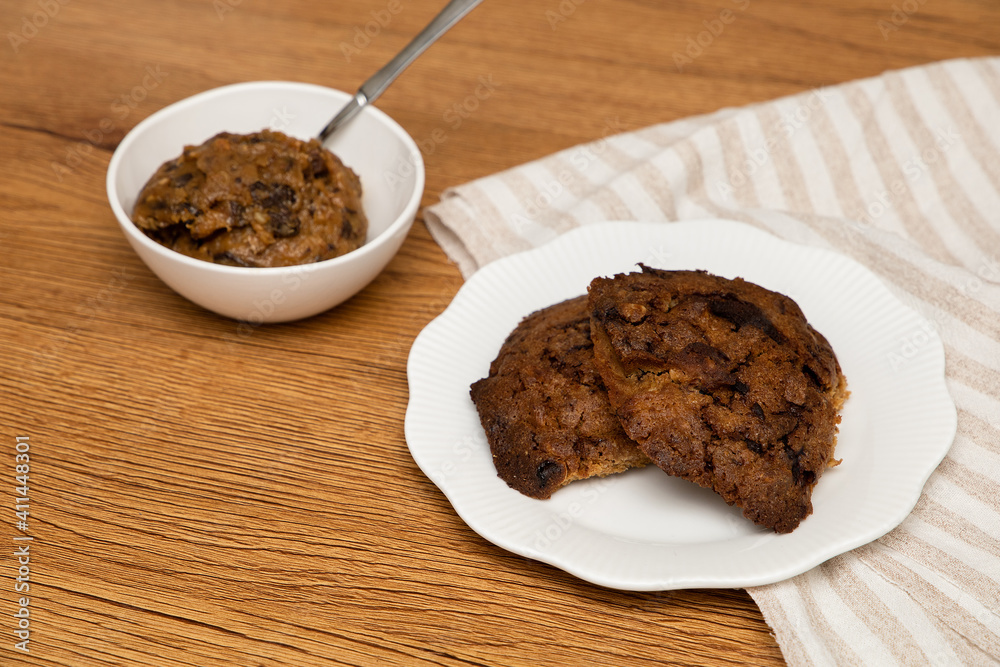 homemade cookies and a scoop of cookie dough homemade cookies and a scoop of cookie dough