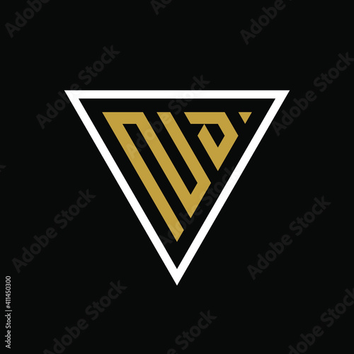 Initial letter ND triangle logo design