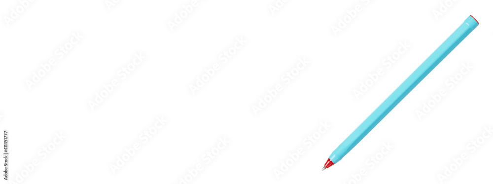 Blue writing pen isolated on white background. Blue writing pen isolated on white background.