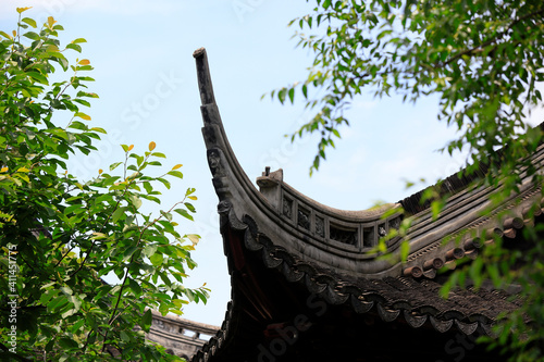 The eaves of ancient buildings are in Yu garden,Shanghai,China