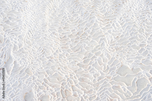 An abstract white background formed by geothermal waters.