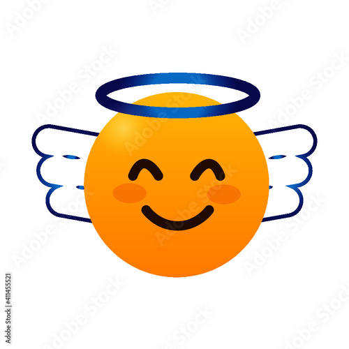 emoji face with halo, angel