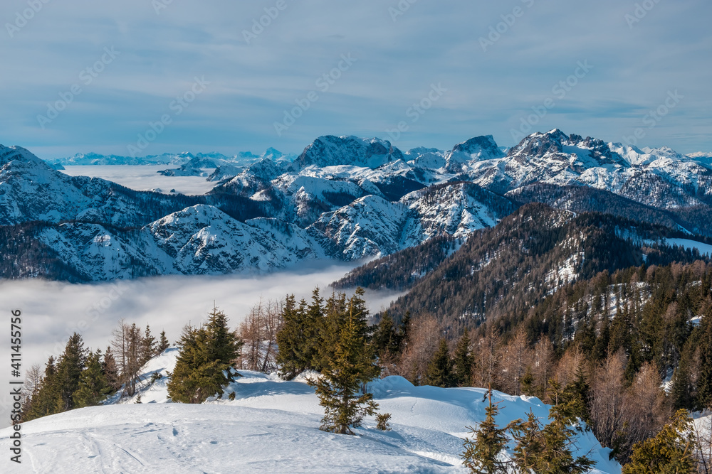 Ski mountaineering in the Julian Alps, Friuli-Venezia Giulia, Italy