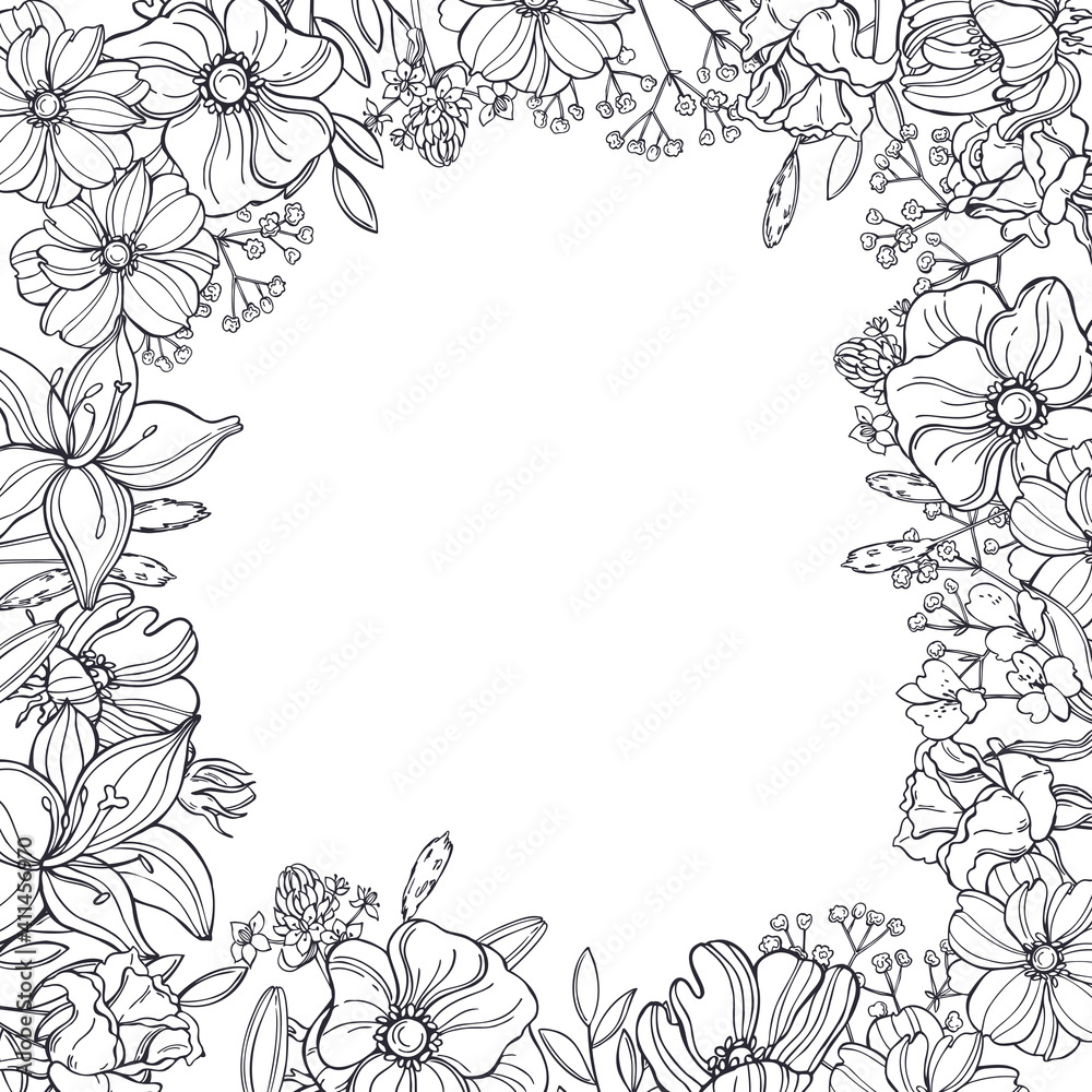 Fototapeta premium Floral background. Vector illustration.