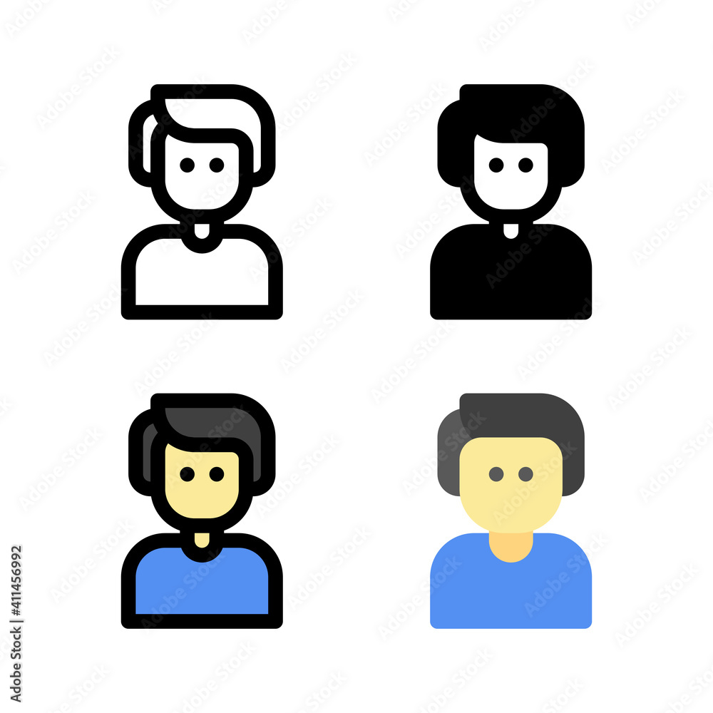 Man Male Boy User Avatar Icon, Logo, and illustration Man Male Boy User Avatar Icon, Logo, and illustration