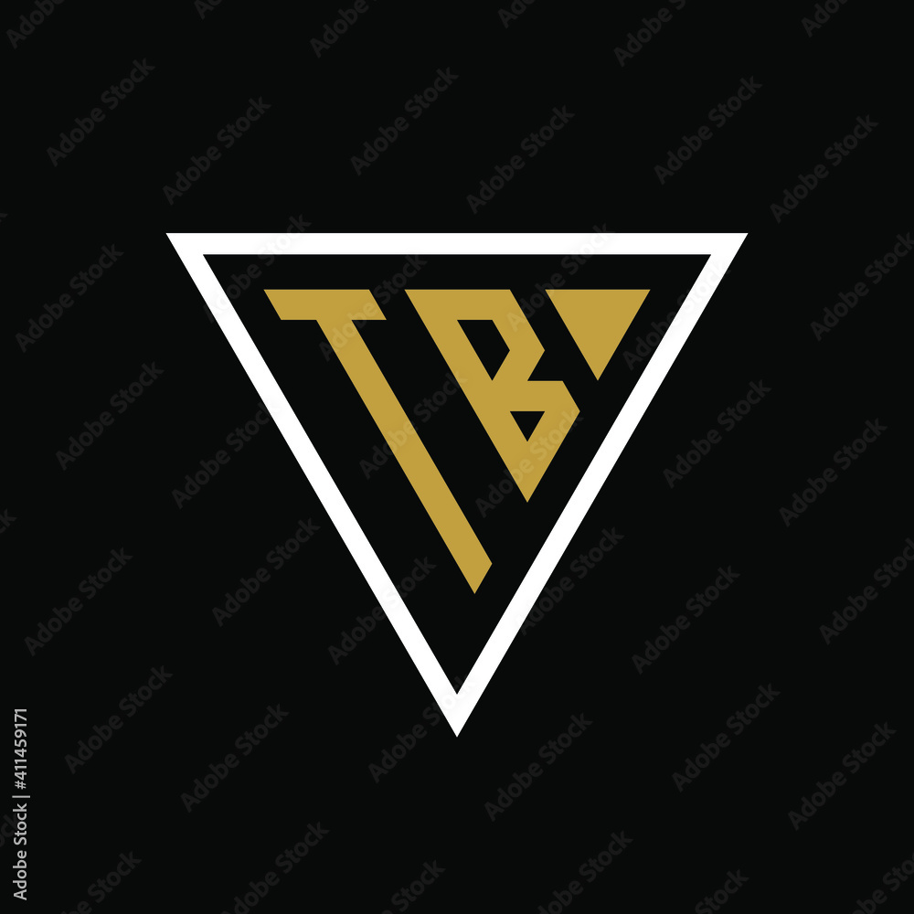 Initial letter TB triangle logo design Initial letter TB triangle logo design
