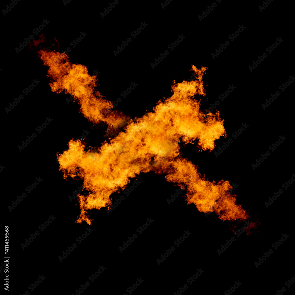 Copy space on fire, flame frame isolated on black Copy space on fire, flame frame isolated on black