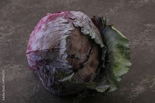 Natural ripe Organic violet cabbage