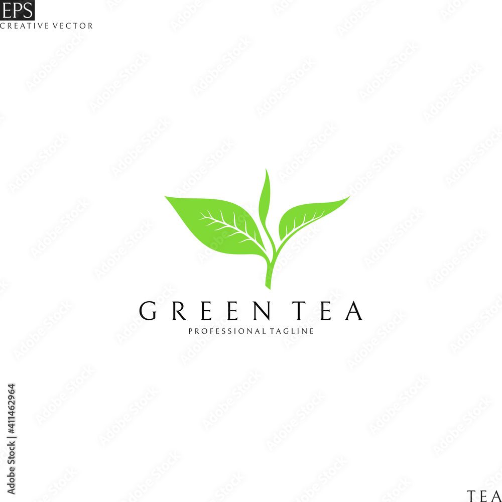 Green tea. Logo template Green tea. Logo template