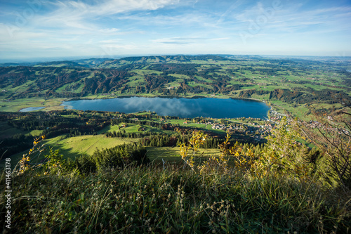 nice alpine panorama scenery in bavaria
