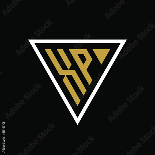 Initial letter XP triangle logo design