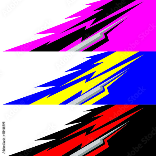Car decal wrap design graphic abstract