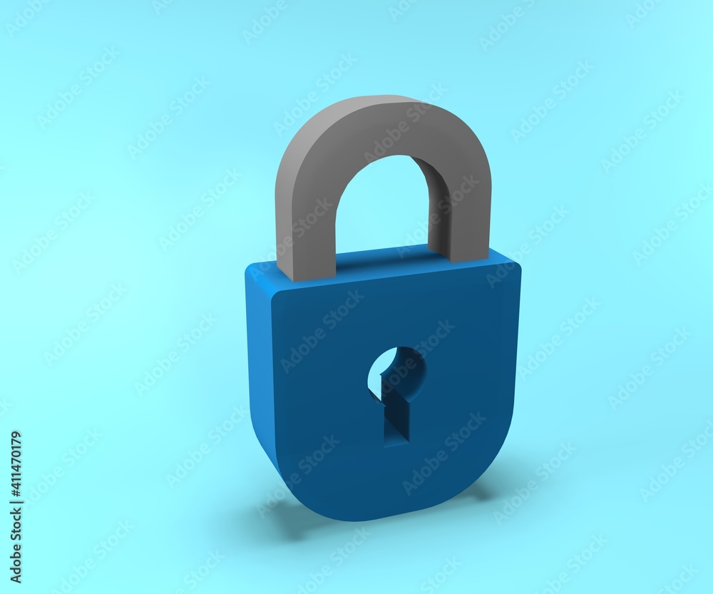 3d lock icon. 3d rendering lock illustration. Isolated lock illustration 3d lock icon. 3d rendering lock illustration. Isolated lock illustration