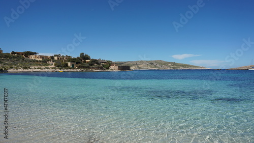 the Santa Maria Bay on Comino Island, Malta, March