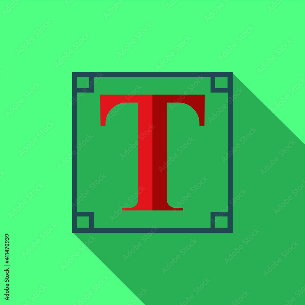 Tau greek symbol capital letter uppercase font icon vector illustration ...