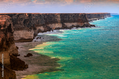 View of the ocean and cliffs of the Great Australian Bight coastline