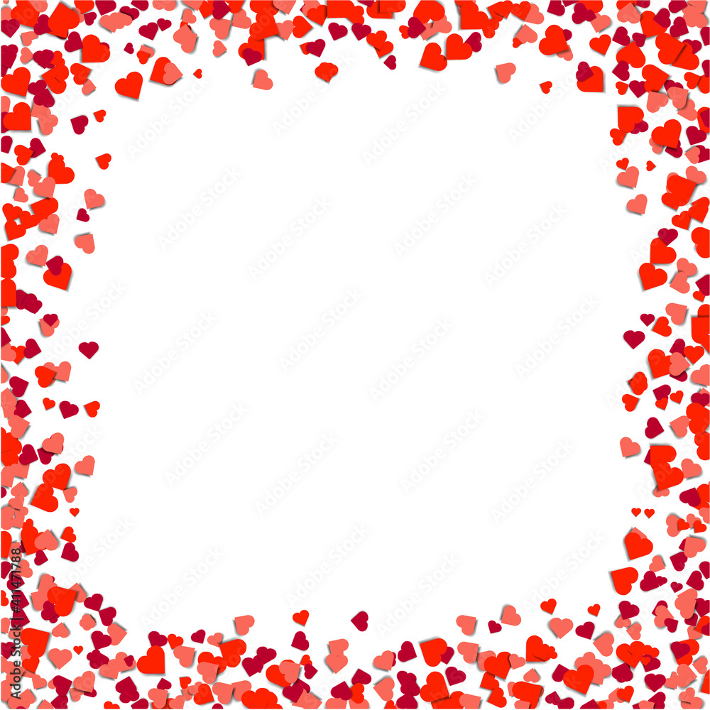 Hearts Borders Isolated Background With Gradient Mesh, Vector Illustration. Hearts Borders Isolated Background With Gradient Mesh, Vector Illustration.