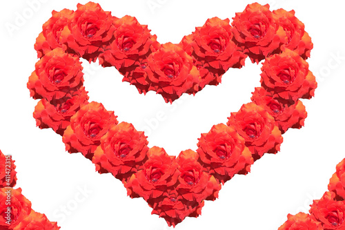 Heart form Rose to Valentine Day with copy space