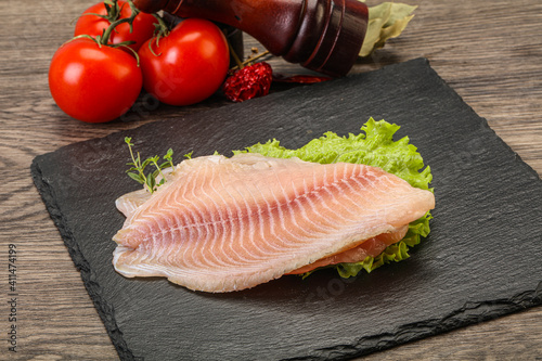 Raw tilapia fish for cooking