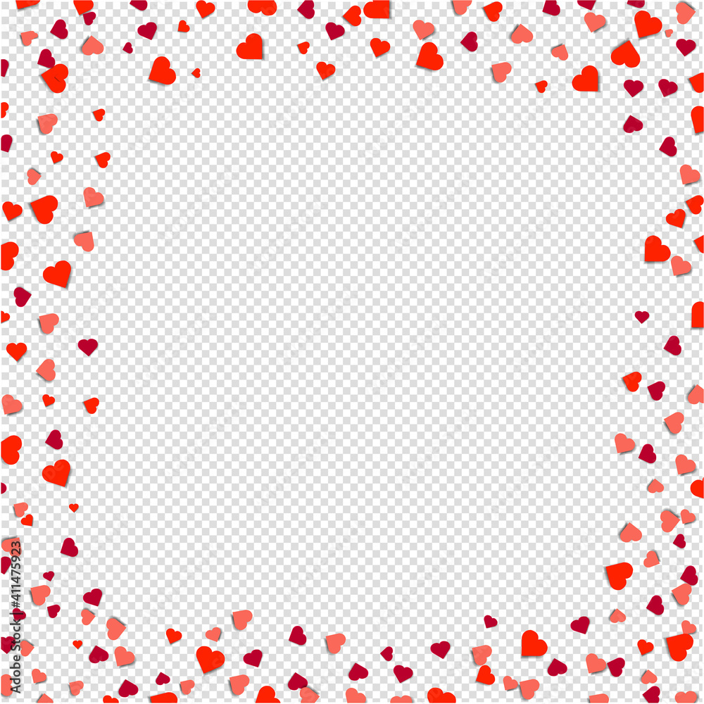 Hearts Borders Isolated Transparent Background With Gradient Mesh, Vector Illustration Hearts Borders Isolated Transparent Background With Gradient Mesh, Vector Illustration