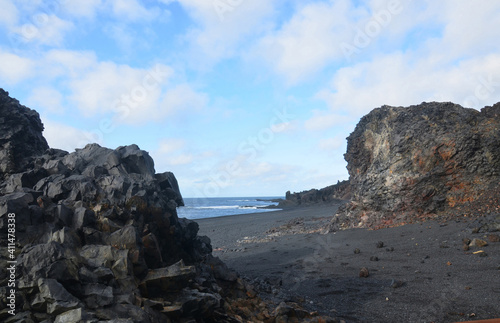 Deserted Dritvik Beach in Scenic Western Iceland photo