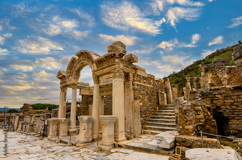 Ephesus Ancient City in Turkey. Ephesus is great tourist attraction in Turkey.