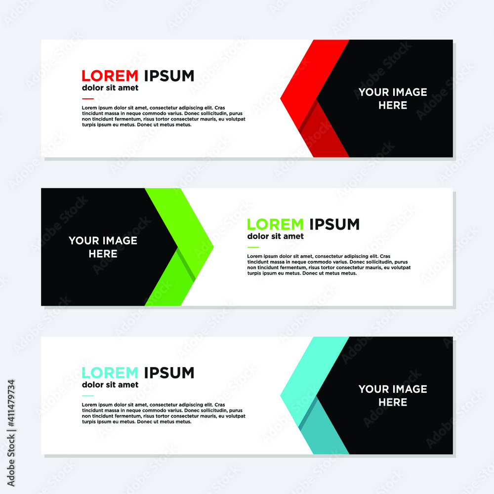 abstract geometric web design banner template isolated on dark grey background abstract geometric web design banner template isolated on dark grey background