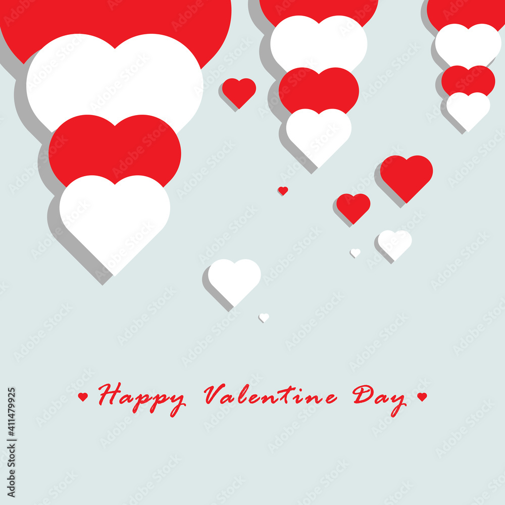 Valentine's day concept background. Vector illustration. red and pink paper hearts. Cute love sale banner or greeting card, Design Vector Icon Illustration Valentine's day concept background. Vector illustration. red and pink paper hearts. Cute love sale banner or greeting card, Design Vector Icon Illustration