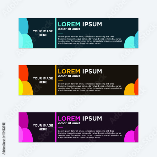 abstract geometric web design banner template