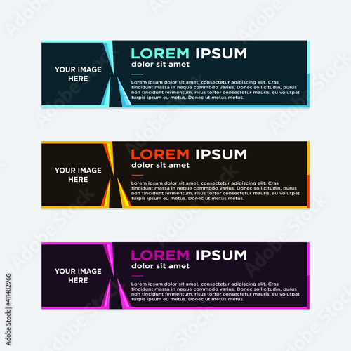 abstract geometric web design banner template