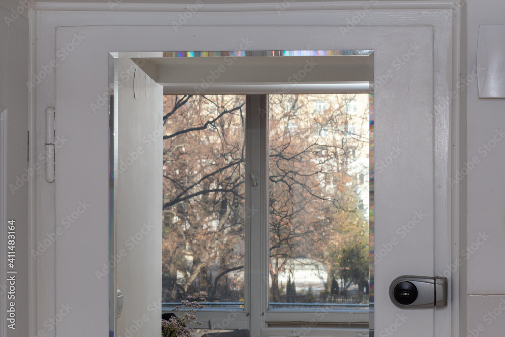 white window in a door