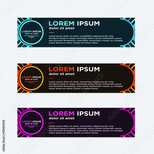 abstract geometric web design banner template