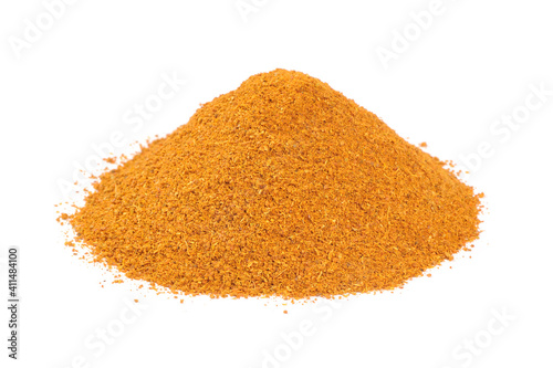 Pile of Paneer Masala. Traditional Indian Spice Isolated on White Background