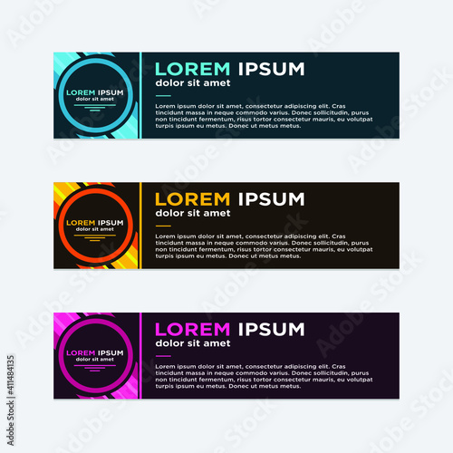 abstract geometric web design banner template