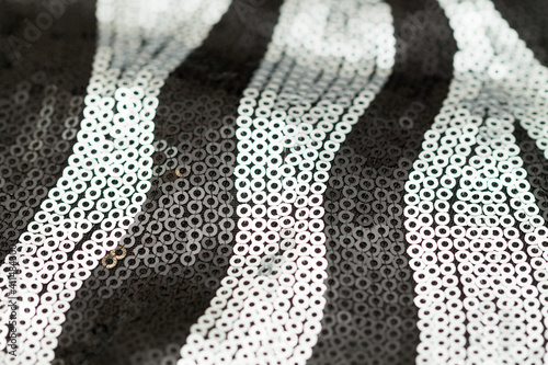 black and white wide striped waves knitted fabric texture background