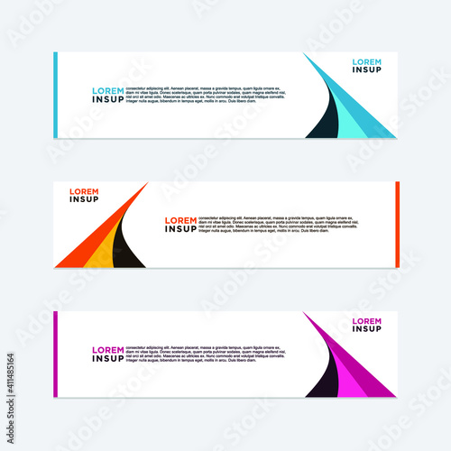 abstract geometric web design banner template