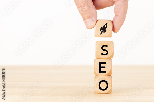 SEO or search engine optimization concept. Copy space