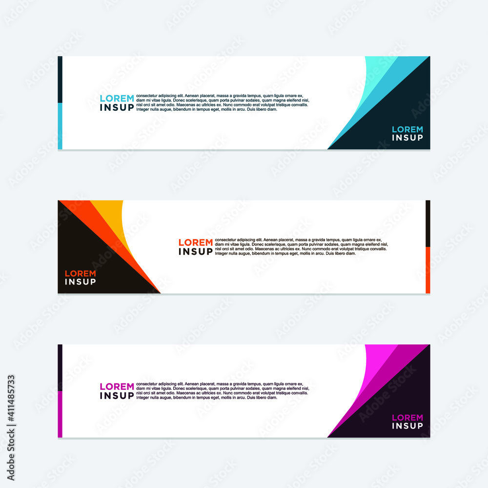 abstract geometric web design banner template