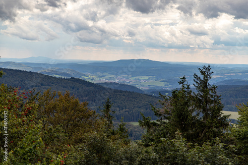 Scenic view from the mountain big Inselsberg